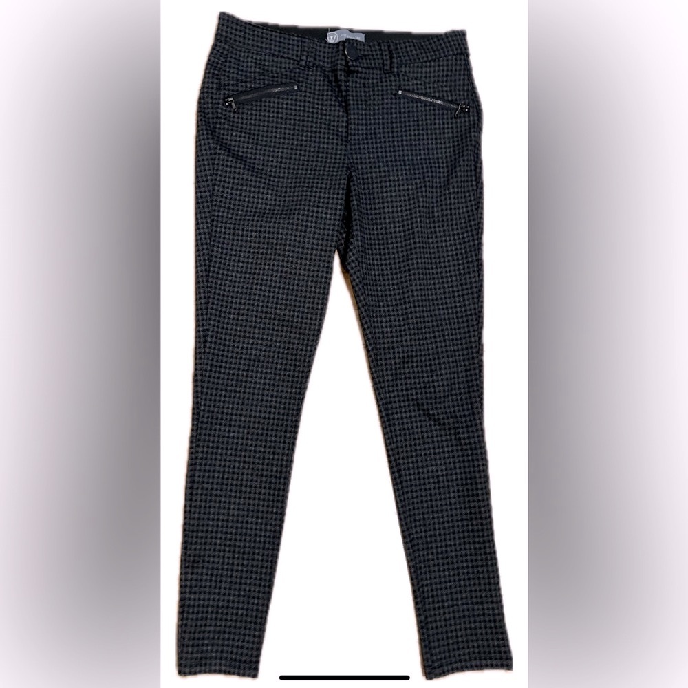 Wit & Wisdom Micro Plain Grey Black Leggings Pants - Women’s 10